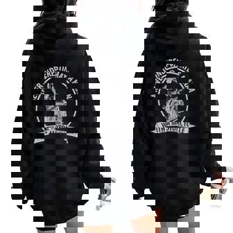 Never Underestimate A Nana With A Motorcycle Women Oversized Hoodie Back Print | Seseable CA