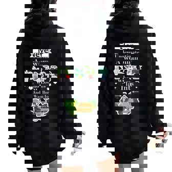 Never Underestimate A Woman Who Loves Plants April Women Oversized Hoodie Back Print | Mazezy