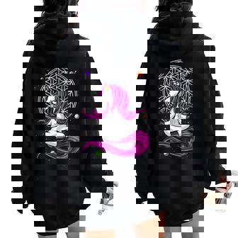 Unicorn Zen Yoga Buddha Meditation Magical Girls Women Oversized Hoodie Back Print | Mazezy