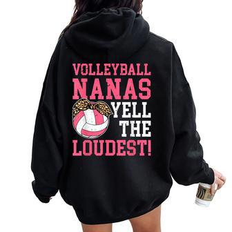 Volleyball Nana Grandma Nana Of A Volleyball Player Women Oversized Hoodie Back Print | Mazezy