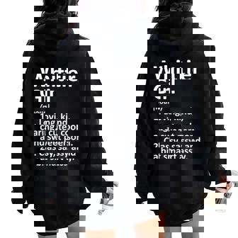 Whittier Girl Ca California City Home Roots Women Oversized Hoodie Back Print | Mazezy