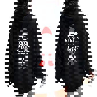 Nana Claus Matching Christmas Costume Women Oversized Hoodie Back Print - Thegiftio