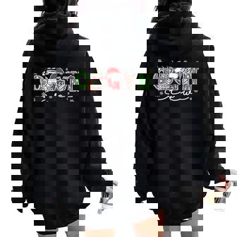 Obgyn Crew Labor And Delivery Ob Nurse Santa Hat Christmas Women Oversized Hoodie Back Print | Mazezy