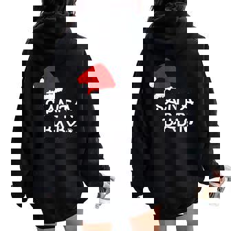 Santa Baby-Pregnancy Announcement Christmas T Women Oversized Hoodie Back Print | Mazezy