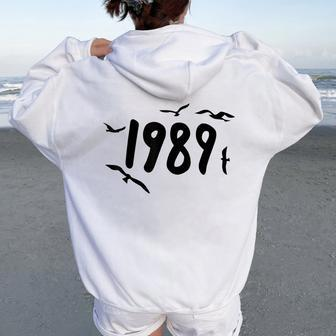1989 Seagulls For Women Oversized Hoodie Back Print | Mazezy