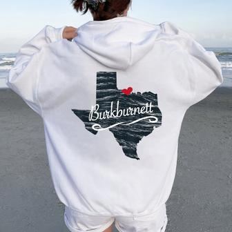 Burkburnett Texas Tx Men's Women's Kid's Women Oversized Hoodie Back Print | Mazezy