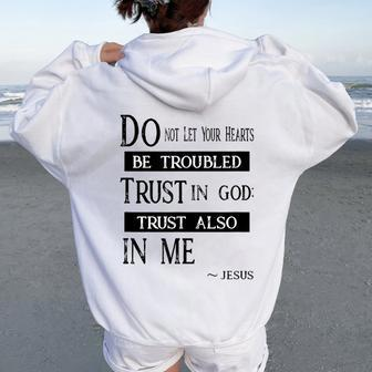 Christian T Faith Bible Quote T Women Oversized Hoodie Back Print | Mazezy