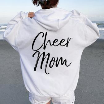 Cute Cheerleader Mother Apparel For Cheer Mom Women Oversized Hoodie Back Print | Mazezy