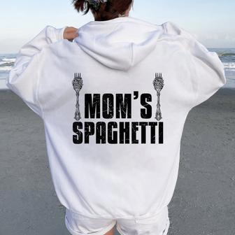 Cute Mom's Spaghetti Food Lover Italian Chefs Women Oversized Hoodie Back Print | Mazezy DE