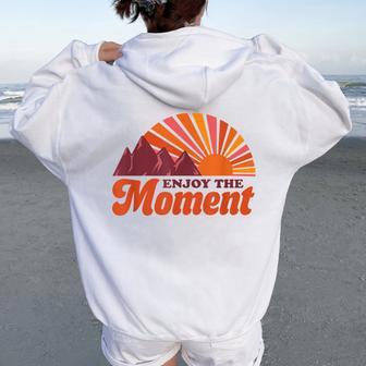 Enjoy The Moment Summer Road Trip Collection Women Oversized Hoodie Back Print | Mazezy