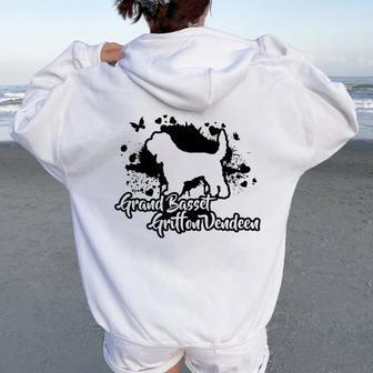 Proud Grand Basset Griffon Vendeen Dog Mom Dog Women Oversized Hoodie Back Print | Mazezy