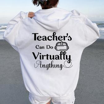 Teacher Instructor Tutor Appreciation Women Oversized Hoodie Back Print | Mazezy