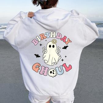 Halloween Birthday Ghoul Bday Party Anniversary Girls Women Oversized Hoodie Back Print - Thegiftio UK