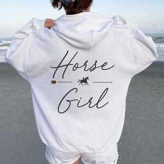 Horse Girl Country Girl Horseback Rider Equestrian Women Oversized Hoodie Back Print | Mazezy