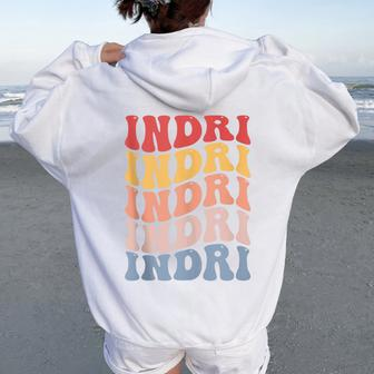 Indri Groovy Retro Women Oversized Hoodie Back Print | Mazezy