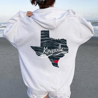 Kingsville Texas Tx Men's Women's Kid's Women Oversized Hoodie Back Print | Mazezy
