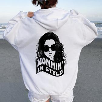Momin' In Style Chic Mom Vibes 2023 Women Oversized Hoodie Back Print | Mazezy