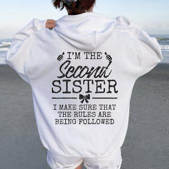 Rules Are Followed The Second Of 4 Sisters 5 Sisters Sibling Women Oversized Hoodie Back Print | Mazezy