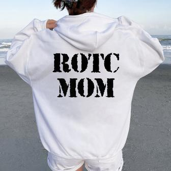 Veterans Rotc Mom Military Women Oversized Hoodie Back Print | Mazezy