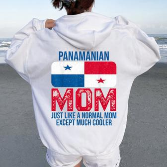 Vintage Panamanian Mom Panama Flag For Mother's Day Women Oversized Hoodie Back Print | Mazezy