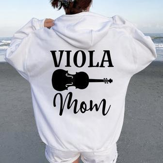 Viola Mom Orchestra Music Women Oversized Hoodie Back Print | Mazezy