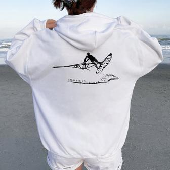 Windsurfing Shaka Freestyle Jump Windsurfer Wave Ocean Black Women Oversized Hoodie Back Print | Mazezy