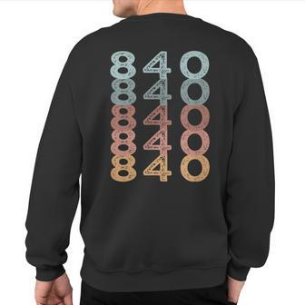 840 California Multi Color Area Code Sweatshirt Back Print | Mazezy