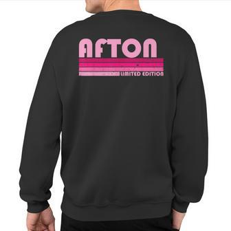 Afton Name Personalized Retro Vintage 80S 90S Birthday Sweatshirt Back Print | Mazezy