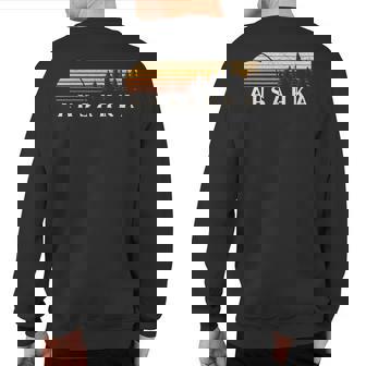 Ahsahka Id Vintage Evergreen Sunset Eighties Retro Sweatshirt Back Print | Mazezy