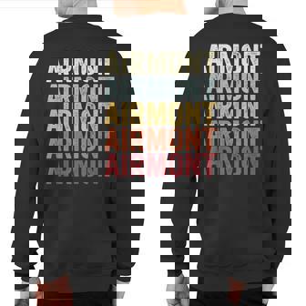 Airmont New York Airmont Ny Retro Vintage Text Sweatshirt Back Print | Mazezy