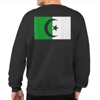 Algerian Algeria Flag For Algerian Patriotic Sweatshirt Back Print | Mazezy