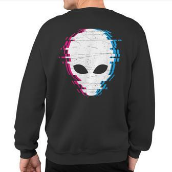 Alien Rave Aesthetic Edm Techno Party Festival Sweatshirt Back Print | Mazezy