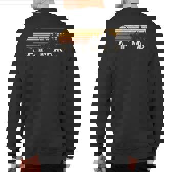 Altmar Ny Vintage Evergreen Sunset Eighties Retro Sweatshirt Back Print | Mazezy