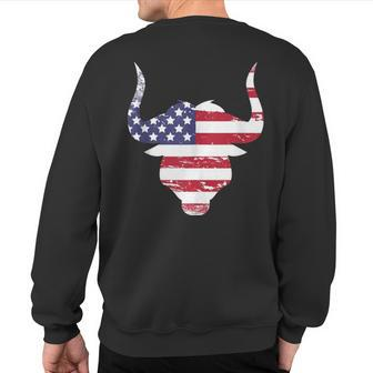 American Bull Sr Distressed Texas Usa Sweatshirt Back Print | Mazezy