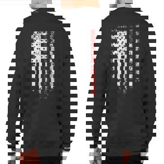American Flag Market Research Analyst Sweatshirt Back Print | Mazezy