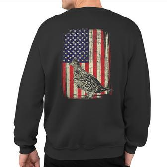 American Ruffed Grouse Bird Hunting Bird Watch Hunter Sweatshirt Back Print | Mazezy