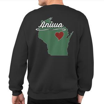 Aniwa Wisconsin Wi Usa City State Souvenir Sweatshirt Back Print | Mazezy AU