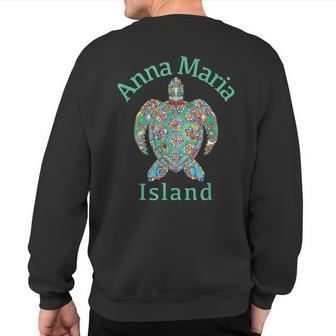 Anna Maria Island Tribal Turtle Sweatshirt Back Print | Mazezy