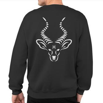 Antelope Head Horns Gazelle Zookeeper Safari Wildlife Africa Sweatshirt Back Print | Mazezy