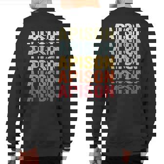 Apison Tennessee Apison Tn Retro Vintage Text Sweatshirt Back Print | Mazezy