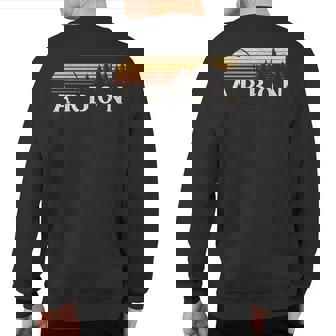 Arbon Id Vintage Evergreen Sunset Eighties Retro Sweatshirt Back Print | Mazezy