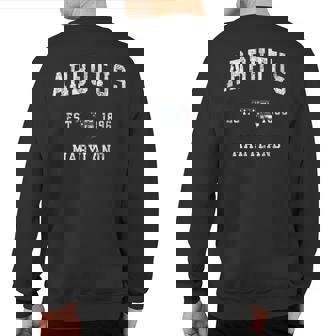 Arbutus Maryland Md Vintage American Flag Sports Sweatshirt Back Print | Mazezy