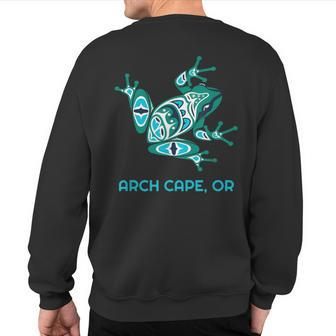 Arch Cape Or Frog Pacific Nw Native American Indian Sweatshirt Back Print | Mazezy