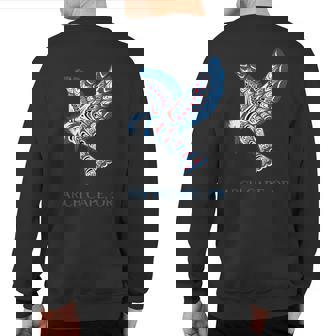 Arch Cape Oregon Native American Indian Kingfisher Bird Sweatshirt Back Print | Mazezy