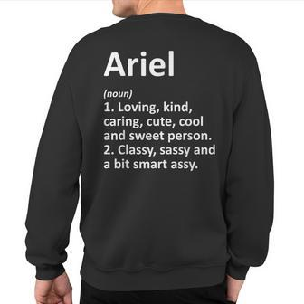 Ariel Definition Personalized Name Birthday Idea Sweatshirt Back Print | Mazezy