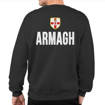 Armagh Northern Ireland Flag Tourist Souvenir Sweatshirt Back Print | Mazezy