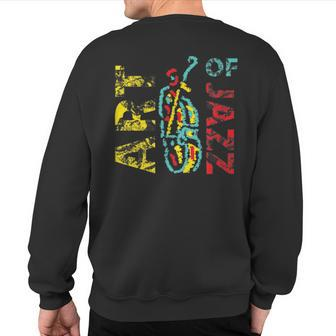 Art Of Jazz Bass Player Sweatshirt Back Print | Mazezy