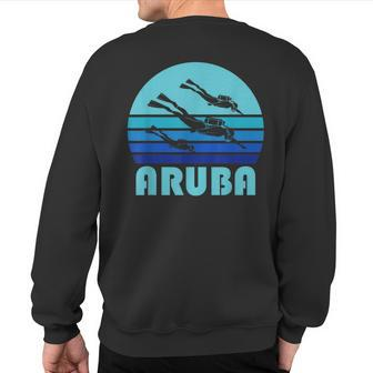 Aruba Scuba Diving Caribbean Diver Sweatshirt Back Print | Mazezy