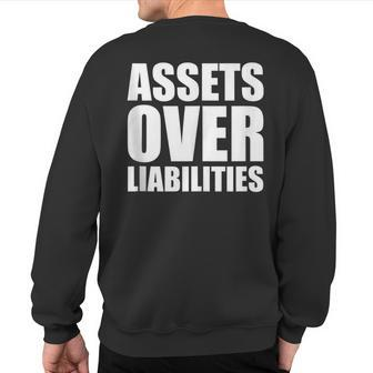 Assets Over Liabilities Cpa Accountant Accounting Tax Sweatshirt Back Print | Mazezy