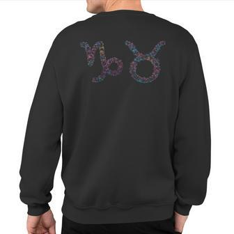 Astrology Horoscope Zodiac Signs Capricorn And Taurus Couple Sweatshirt Back Print | Mazezy DE